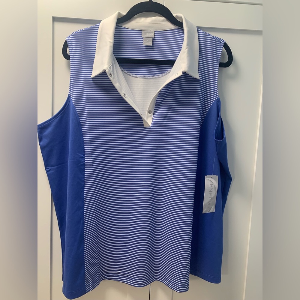 Brand new with tags Chico’s Zenergy sleeveless polo shirt
